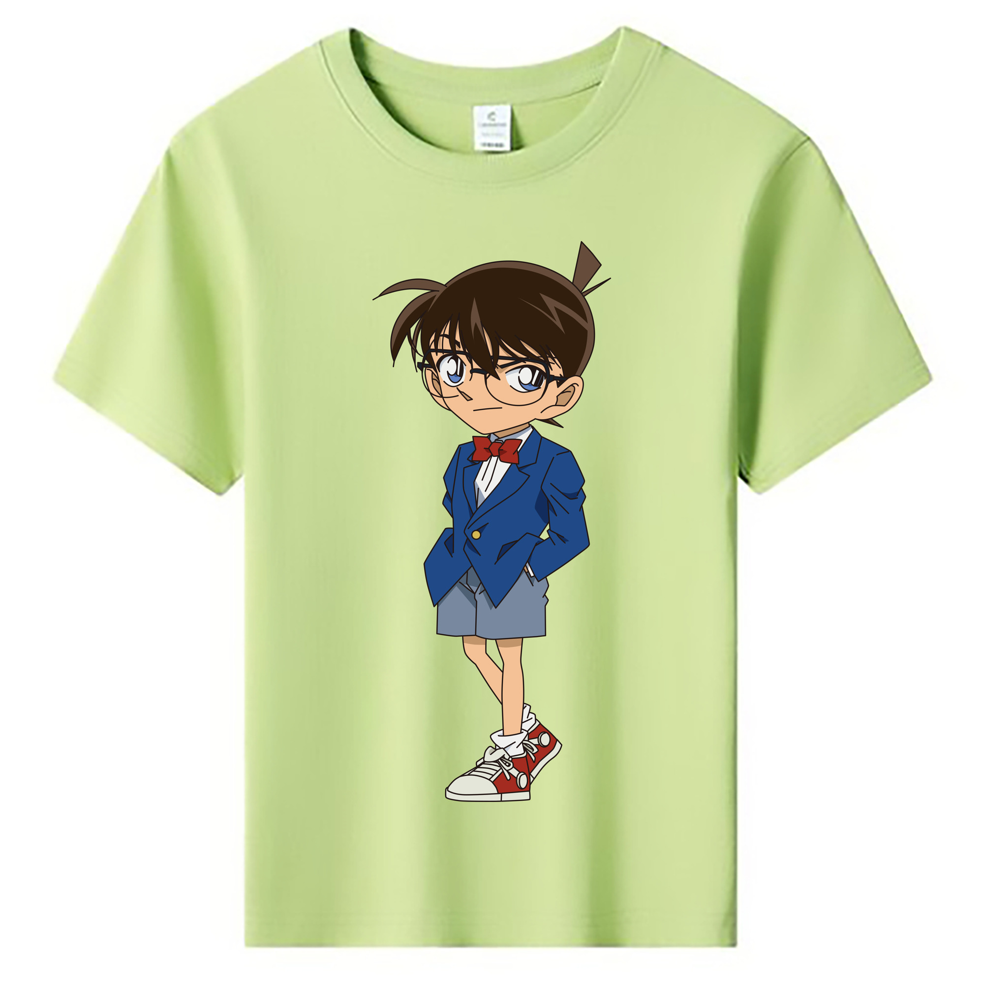 （画像用） 名探偵コナン 江戸川 コナン Detective Conan Conan Edogawa 綿100％キッズTシャツ（フロントプリント）